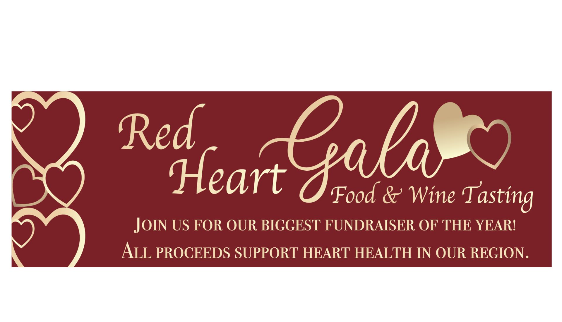 Red Heart Gala Banner